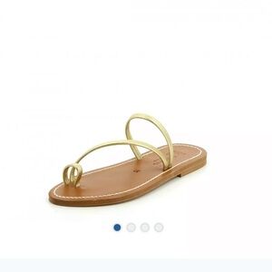 K.Jacques Gold Leather Sandals